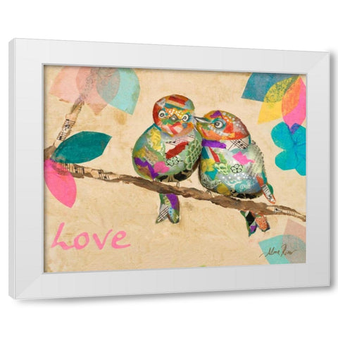 Band of Inspired Birds I White Modern Wood Framed Art Print by Ritter, Gina