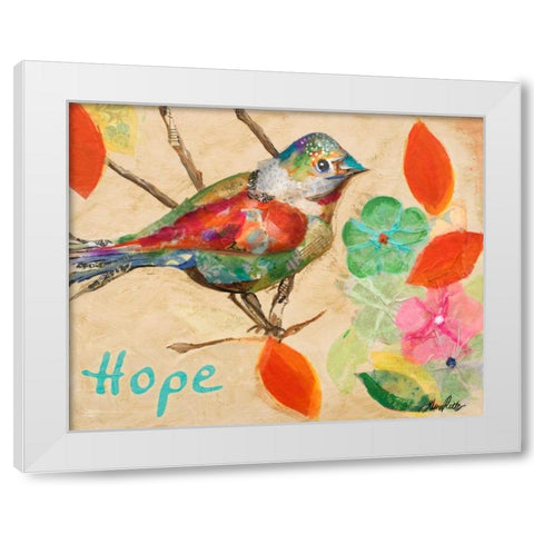 Band of Inspired Birds III White Modern Wood Framed Art Print by Ritter, Gina