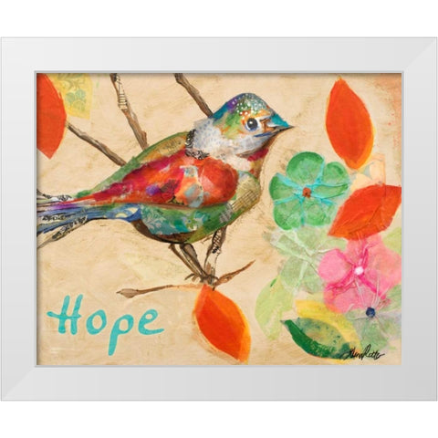 Band of Inspired Birds III White Modern Wood Framed Art Print by Ritter, Gina