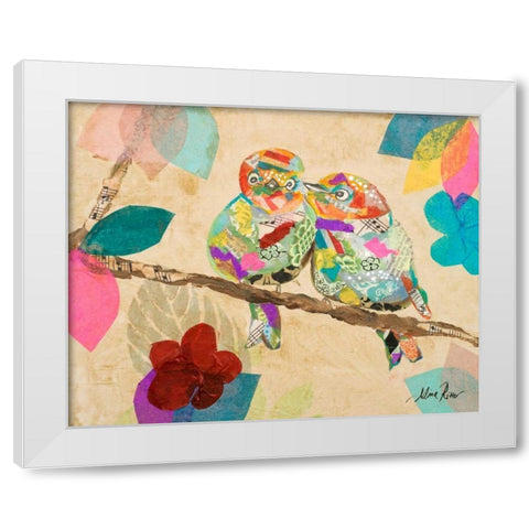 Band of Birds I White Modern Wood Framed Art Print by Ritter, Gina