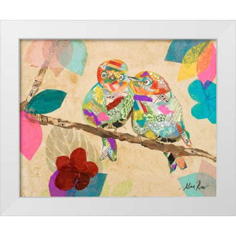 Band of Birds I White Modern Wood Framed Art Print by Ritter, Gina
