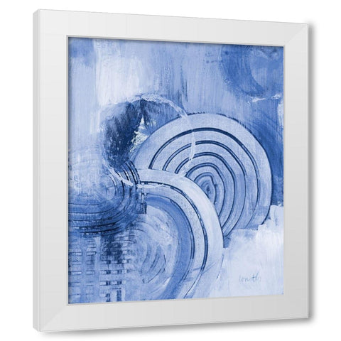 Beyond Indigo Vertical White Modern Wood Framed Art Print by Loreth, Lanie