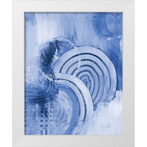 Beyond Indigo Vertical White Modern Wood Framed Art Print by Loreth, Lanie