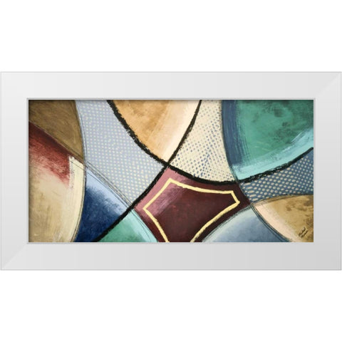 Synergy III White Modern Wood Framed Art Print by Marcon, Michael