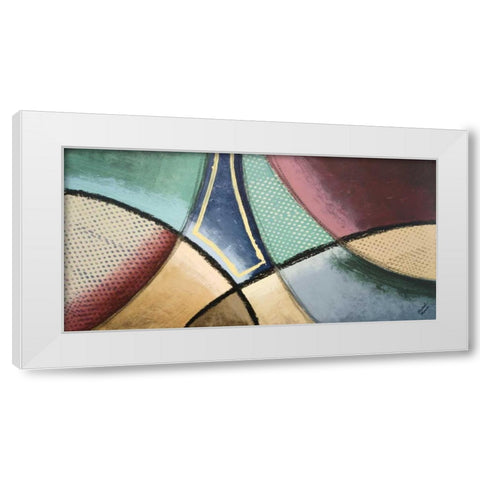 Synergy IV White Modern Wood Framed Art Print by Marcon, Michael