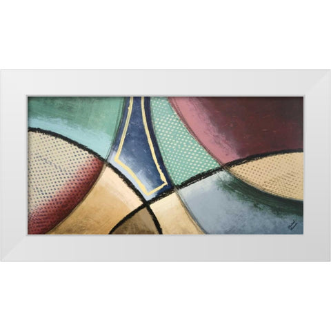 Synergy IV White Modern Wood Framed Art Print by Marcon, Michael
