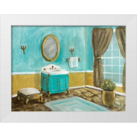 Golden Throne Room I White Modern Wood Framed Art Print by Johnson, Walt