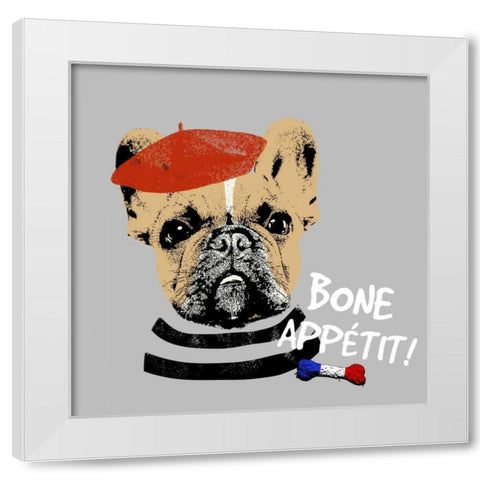 Bone Appetit White Modern Wood Framed Art Print by Studio, Sd Graphics