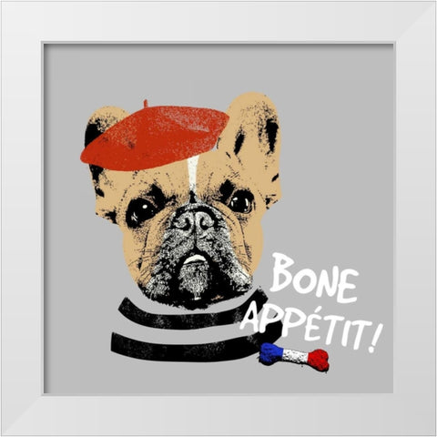 Bone Appetit White Modern Wood Framed Art Print by Studio, Sd Graphics