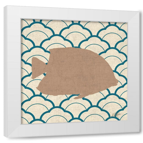 Patterned Sealife I White Modern Wood Framed Art Print by DeRice, Julie