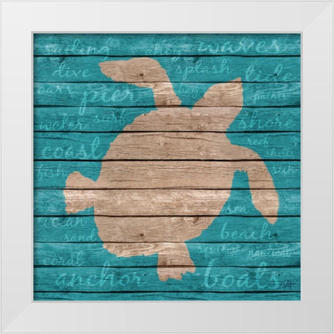 Coastal Wonder Border II White Modern Wood Framed Art Print by DeRice, Julie
