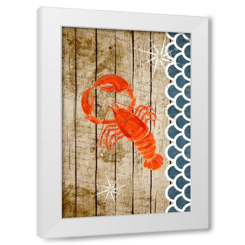 Planked Sealife II White Modern Wood Framed Art Print by DeRice, Julie