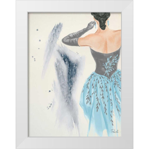Evening in Paris I White Modern Wood Framed Art Print by Baliko, Linda