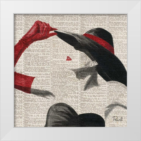 Women of Style Square II White Modern Wood Framed Art Print by Urban Pearl Collection, Llc