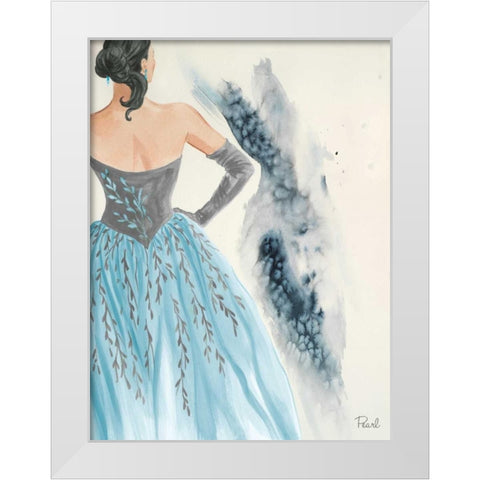 Evening in Paris II White Modern Wood Framed Art Print by Baliko, Linda