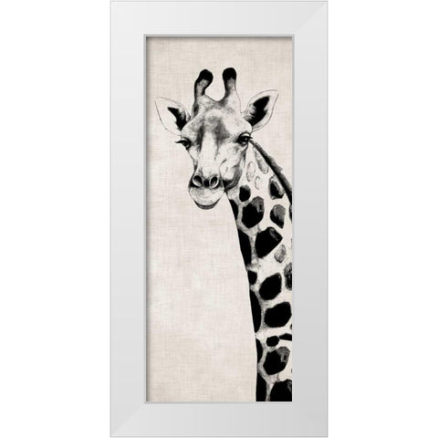 Giraffe II White Modern Wood Framed Art Print by Rhyan, Vivien