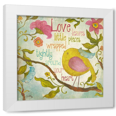 Your Heart White Modern Wood Framed Art Print by Medley, Elizabeth