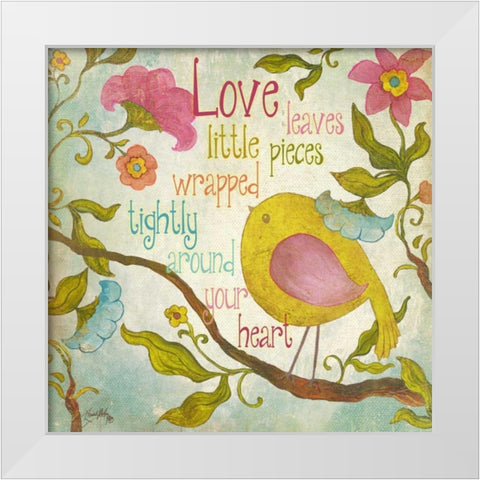 Your Heart White Modern Wood Framed Art Print by Medley, Elizabeth