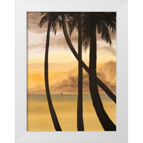 Approaching Horizon I White Modern Wood Framed Art Print by Baliko, Linda
