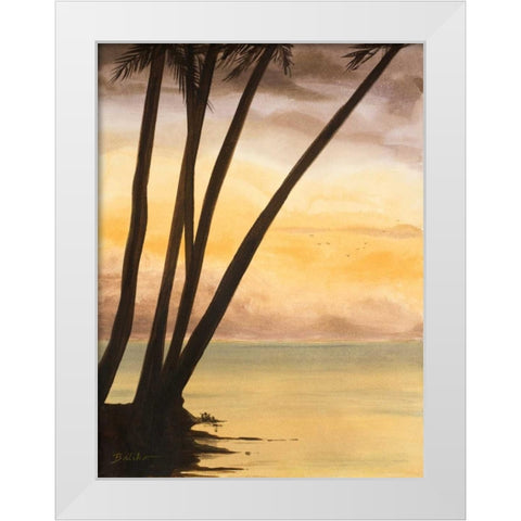 Approaching Horizon II White Modern Wood Framed Art Print by Baliko, Linda