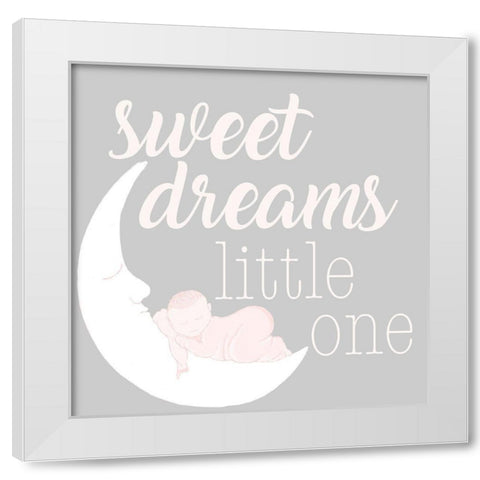 Sweet Dreams White Modern Wood Framed Art Print by Metz, Andi