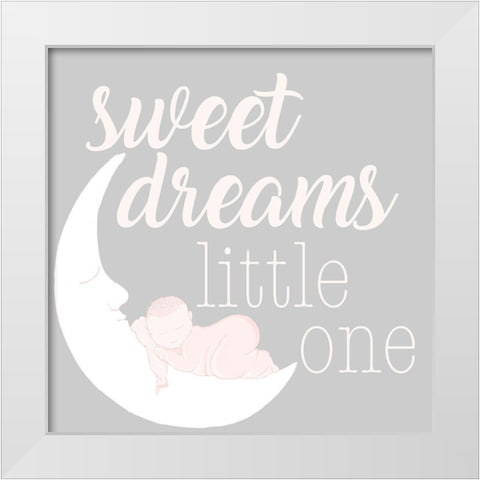Sweet Dreams White Modern Wood Framed Art Print by Metz, Andi