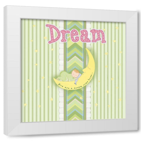 Sleepy Moon II White Modern Wood Framed Art Print by Metz, Andi