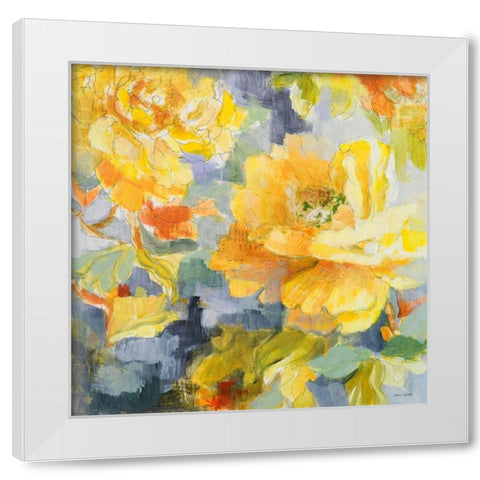 Modern Peonies I White Modern Wood Framed Art Print by Loreth, Lanie