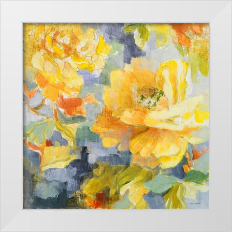 Modern Peonies I White Modern Wood Framed Art Print by Loreth, Lanie