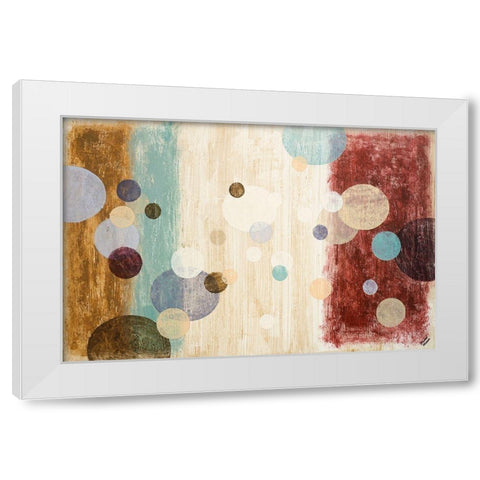 Clusters II White Modern Wood Framed Art Print by Marcon, Michael