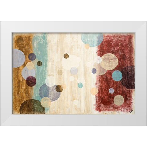Clusters II White Modern Wood Framed Art Print by Marcon, Michael