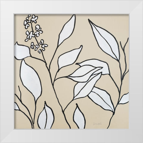 Modern Foliage I White Modern Wood Framed Art Print by Loreth, Lanie