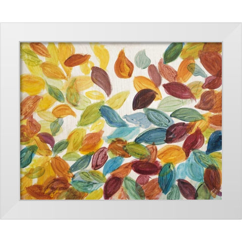 Bursting Autumn White Modern Wood Framed Art Print by Loreth, Lanie