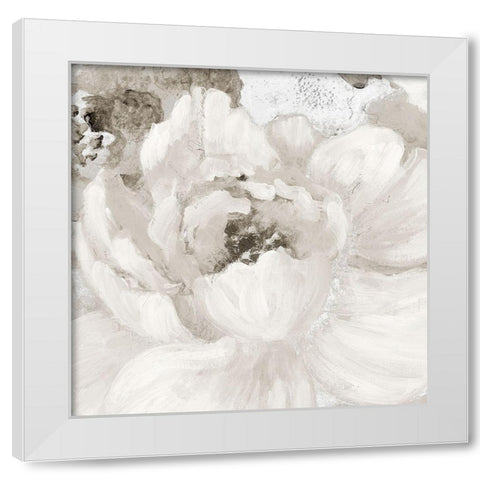 Light Grey Flowers I White Modern Wood Framed Art Print by Loreth, Lanie