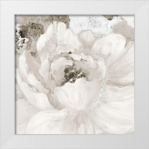 Light Grey Flowers I White Modern Wood Framed Art Print by Loreth, Lanie