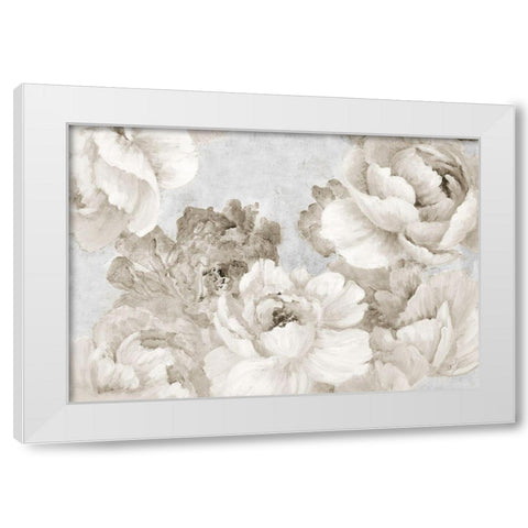 White Neutral Floral Chic White Modern Wood Framed Art Print by Loreth, Lanie