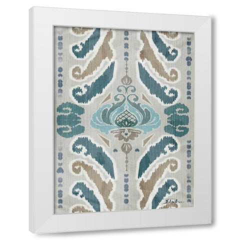 A Touch of Flourish with Border I White Modern Wood Framed Art Print by Pinto, Patricia