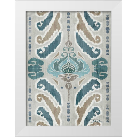 A Touch of Flourish with Border I White Modern Wood Framed Art Print by Pinto, Patricia