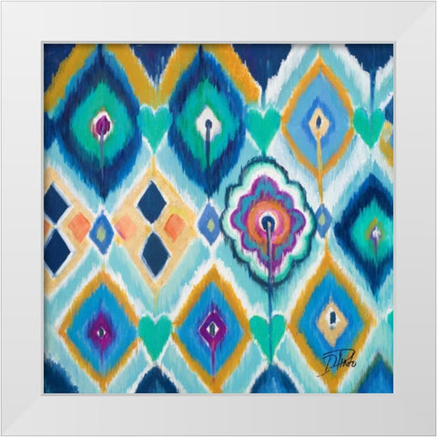 New Ikats I White Modern Wood Framed Art Print by Pinto, Patricia