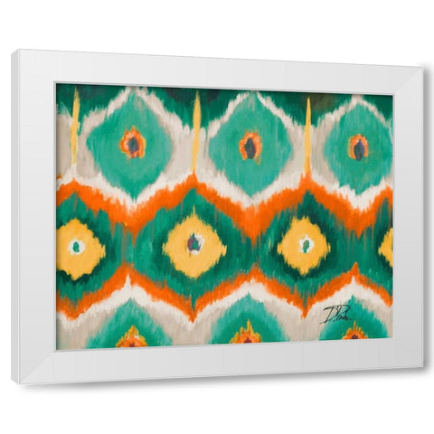 Tropical Ikat II White Modern Wood Framed Art Print by Pinto, Patricia