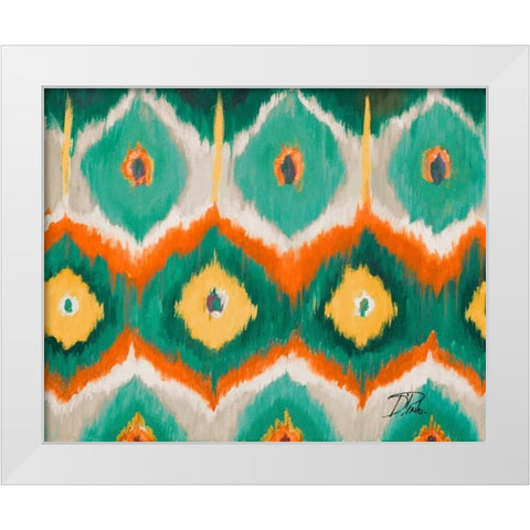 Tropical Ikat II White Modern Wood Framed Art Print by Pinto, Patricia