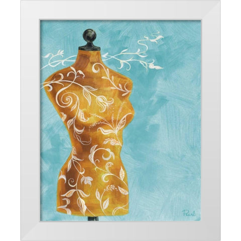 Dressmakers Assistant I White Modern Wood Framed Art Print by Urban Pearl Collection, Llc