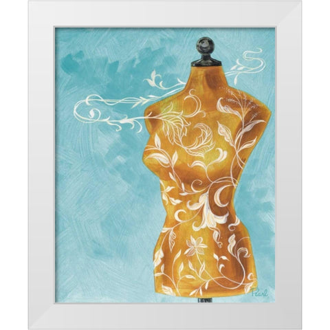 Dressmakers Assistant II White Modern Wood Framed Art Print by Urban Pearl Collection, Llc