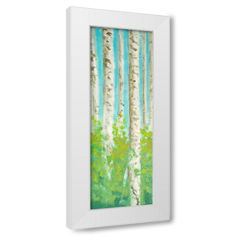 Vibrant Birchwood I White Modern Wood Framed Art Print by Johnson, Walt