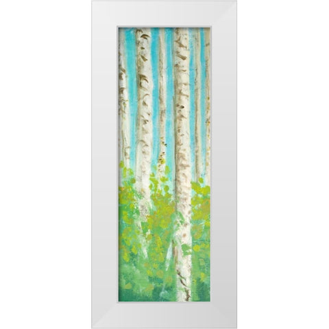 Vibrant Birchwood I White Modern Wood Framed Art Print by Johnson, Walt