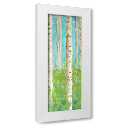 Vibrant Birchwood II White Modern Wood Framed Art Print by Johnson, Walt