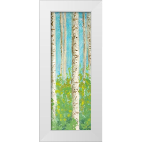 Vibrant Birchwood II White Modern Wood Framed Art Print by Johnson, Walt