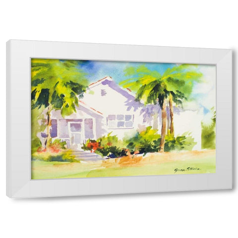 Beach Cottage I White Modern Wood Framed Art Print by Slivka, Jane