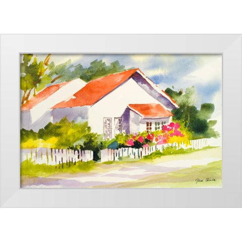 Beach Cottage II White Modern Wood Framed Art Print by Slivka, Jane