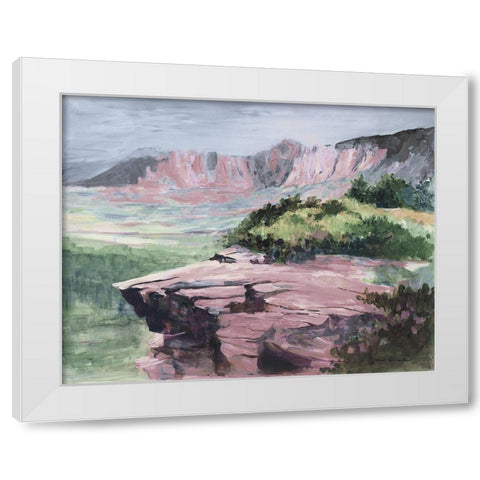 Quiet Colorful View White Modern Wood Framed Art Print by Slivka, Jane